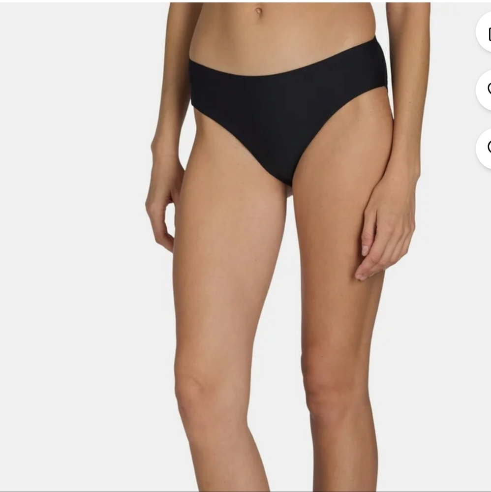 Time and Tru Women’s Mid-Rise Bikini Bottoms Rich‎ Black 2X 20W/22W NWT
